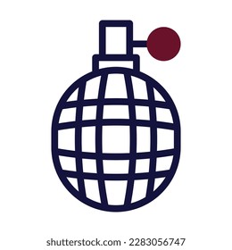 grenade icon duotone maroon navy military illustration vector army element and symbol perfect. Icon sign from modern collection for web.