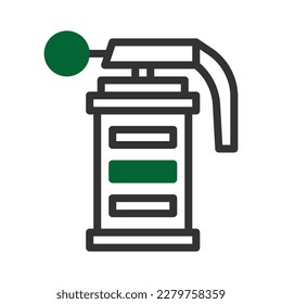 grenade icon duotone style grey green colour military illustration vector army element and symbol perfect. Icon sign from modern collection for web.