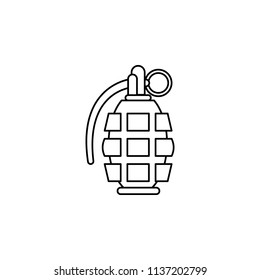 Grenade icon. Element of popular army icon. Premium quality graphic design. Signs, symbols collection icon for websites, web design, on white background