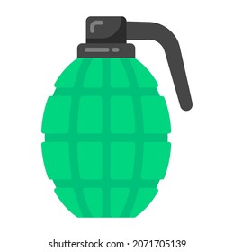 A grenade icon in flat style