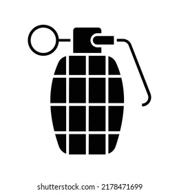 Grenade Icon Full Black Vector Illustration Stock Vector (Royalty Free ...