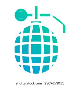 icono de granada gradiente color azul verde elemento militar vector ejército y símbolo perfecto.