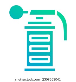 icono de granada gradiente color azul verde elemento militar vector ejército y símbolo perfecto.