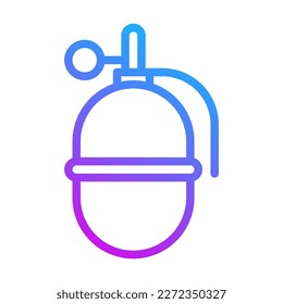 icono de granada gradiente estilo púrpura ilustración militar vector elemento de ejército y símbolo perfecto. Signo de icono de la colección moderna para la web.
