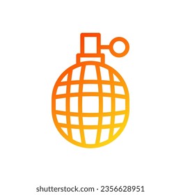 Grenade icon gradient red yellow colour military vector army element and symbol perfect.