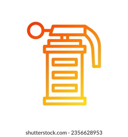 Grenade icon gradient red yellow colour military vector army element and symbol perfect.