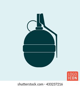 Grenade icon. Hand grenade isolated. Vector illustration