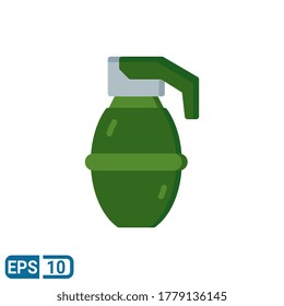 icono de granada aislado en fondo blanco. ilustración vectorial en estilo plano. EPS 10