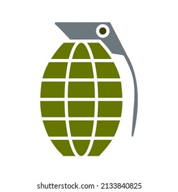 Grenade icon, isolated on white vector color editable