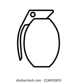 Granatsymbol einzeln auf Weiß, Vektorfarbe editierbar
