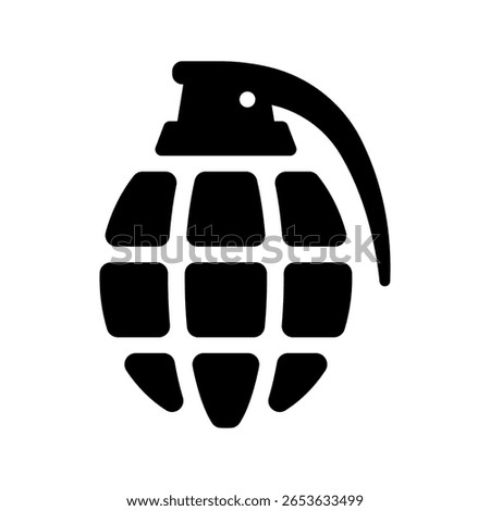 Grenade icon isolated on white background.