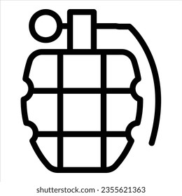 Granatensymbol mit isolierter Vektorgrafik und transparentem Hintergrund