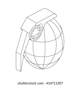 Grenade icon, isometric 3d style 