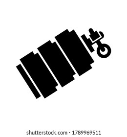 icono de granada o logotipo símbolo de signo aislado ilustración vectorial - iconos vectoriales de estilo negro de alta calidad
