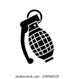 icono de granada o logotipo símbolo de signo aislado ilustración vectorial - iconos vectoriales de estilo negro de alta calidad
