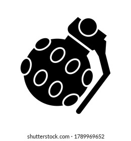 icono de granada o logotipo símbolo de signo aislado ilustración vectorial - iconos vectoriales de estilo negro de alta calidad
