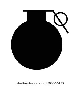 Grenade icon on white background