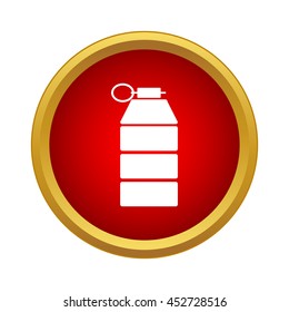 Grenade icon in simple style on a white background