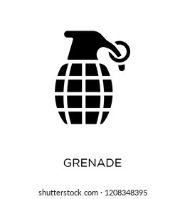 Grenade icon. Grenade symbol design from Army collection.