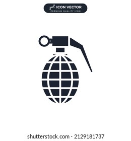 plantilla de símbolo de icono de granada para colección de diseño gráfico y web ilustración vectorial