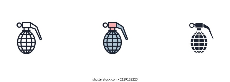 grenade icon symbol template for graphic and web design collection logo vector illustration