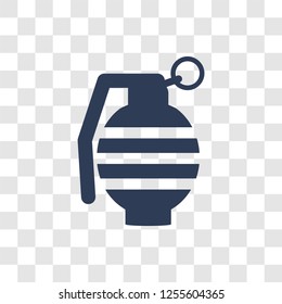 Grenade icon. Trendy Grenade logo concept on transparent background from army and war collection