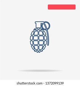 Grenade icon. Vector concept illustration for design.