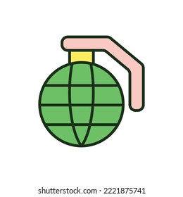 Plantillas de diseño vectorial de icono de granada aisladas en fondo blanco