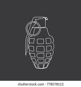 Grenade icon, vector illustration design. War collection.
