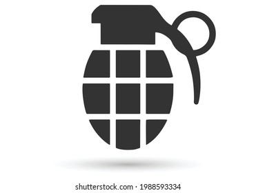 Ilustración vectorial de icono de granada aislada en un fondo blanco.