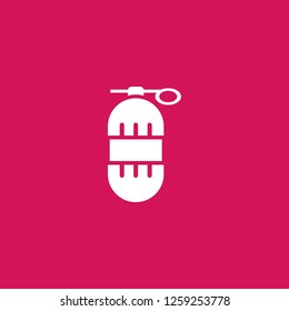 grenade icon vector. grenade sign on pink background. grenade icon for web and app