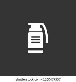 grenade icon vector. grenade sign on black background. grenade icon for web and app