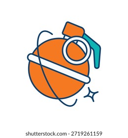 ícone de granada ilustração de stock de vetor