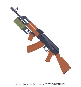 Granatwerfer - AK-Gewehr. Vektorgrafik.