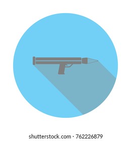 grenade launcher flat icon. Army sign on white background