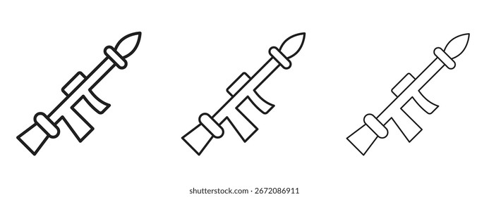 Granatwerfer-Symbol. Einfache Elementgrafik. Kann für Web und Mobile verwendet werden.