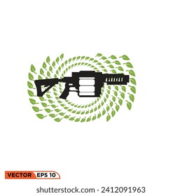 Icono del lanzador de granadas gráfico vectorial de la plantilla 