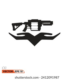 Grenade Launcher icon vector graphic of template 