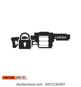 Grenade Launcher locked icon vector graphic element template
