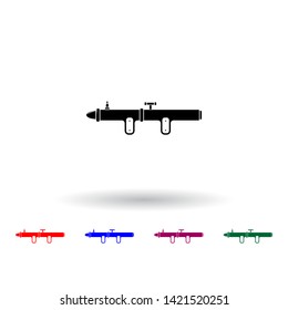 grenade launcher multi color icon. Elements of army & war set. Simple icon for websites, web design, mobile app, info graphics