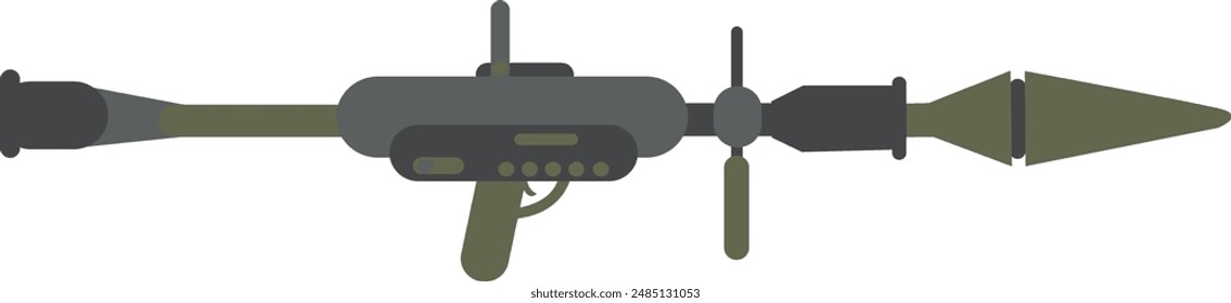 Lanzagranadas RPG-7 Ilustración vectorial. Dibujo de armas