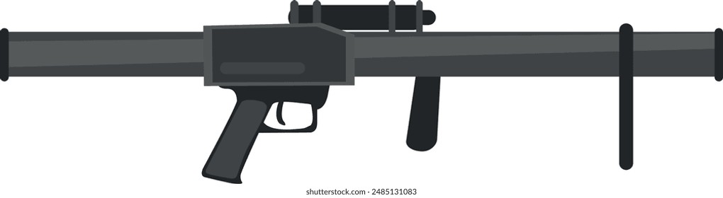 Lanzagranadas RPG-7 Ilustración vectorial. Dibujo de armas