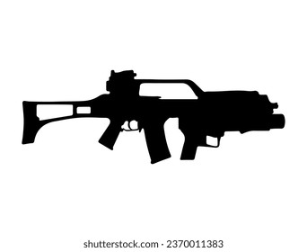 Arte vectorial de silueta de lanzador de granadas