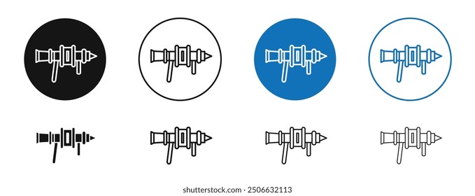 Icono de Vector Lanzagranadas en colores negro y azul