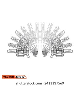 grenade launcher weapom icon vector graphic element template
