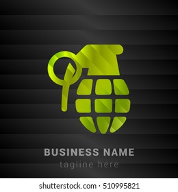 Grenade Lime Green and Black silk fashion premium icon / Logo