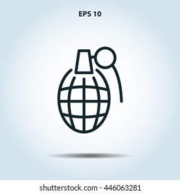 grenade line icon