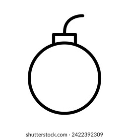 Icono de línea de granada. Ilustración del vector
