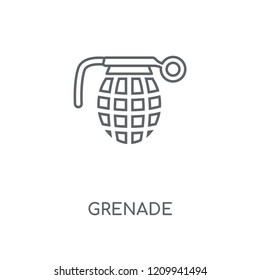 Grenade linear icon. Grenade concept stroke symbol design. Thin graphic elements vector illustration, outline pattern on a white background, eps 10.