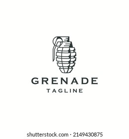 Grenade Logo Icon Design Template Flat Vector